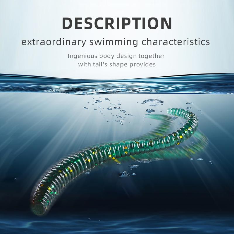 BEARKING Мягкие приманки Worm, 8 см, 1,12 г, 20 шт./пакет, искусственные силиконовые приманки для рыбалки, окуня, щуки, гольяна, приманки для плавания, отсадки, пластиковые приманки