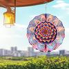 Vibrant 10-inch Mandala Wind Spinner – 3D Kinetic Metal Art with Colorful Floral Design, 360° Rotating Hook for Garden
