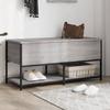VidaXL Storage Bench Sonoma Grey 100x42.5x47 Cm Engineered Wood, Bench, Shoe Bench, Entryway Bench, Bench of 839026