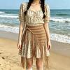 Mesh Material Boho Waist Belt Irregular Design Handwoven Waist Belt Ethnic Waist Belt  For Women