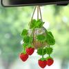 1PC Pot Plant Shape Exquisite Hand-Crochet Gift Strawberry Design Pendant Car Hanging Decor Cute Bag Pendant Home Decor 9 Styles