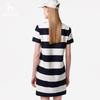 HAZZYS Women's PHIZ Series Color-block Stripe Polo Dress
