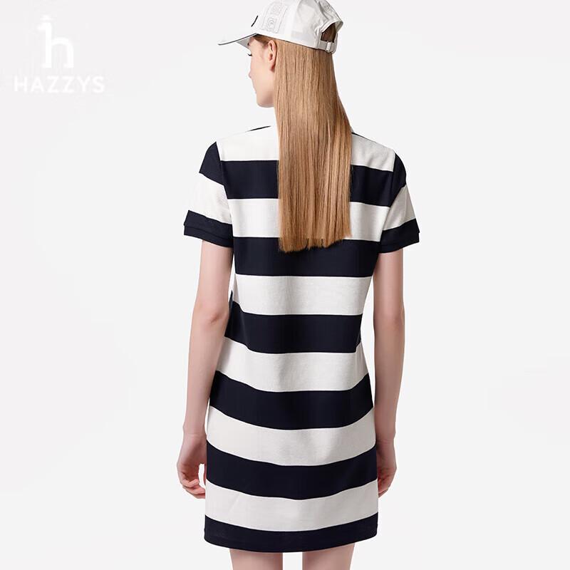 HAZZYS Women's PHIZ Series Color-block Stripe Polo Dress