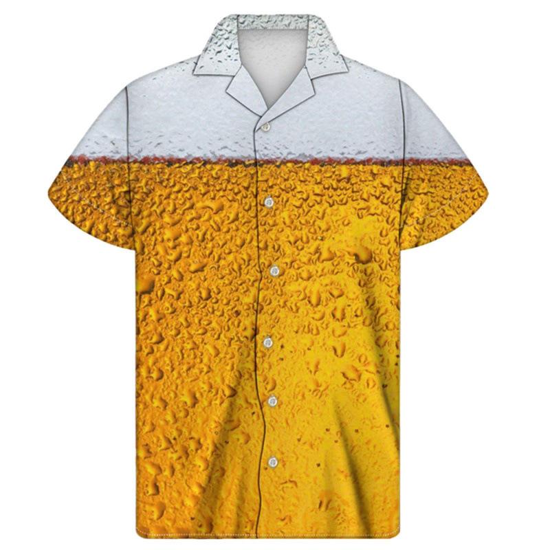 2026 Summer Men's Short-Sleeve Shirt Hawaiian Beach Casual Trendy Top
