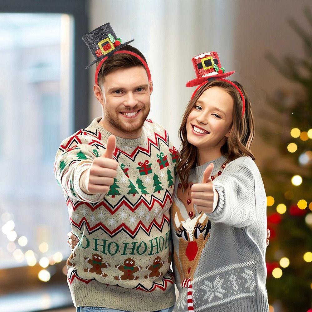 Snowman Reindeer Christmas Headbands Cute Merry Christmas Decorations  Party Favors