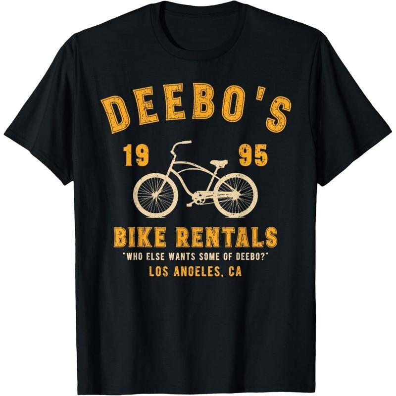 Винтажная футболка Deebo's Bike Rentals Ностальгическая футболка с графическим принтом