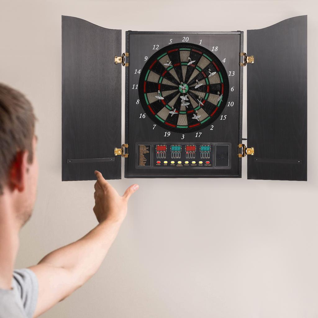 Electronic Dart Board Machine for 16 Players, 27 Games 243 Modes with LED Display & Voice Prompt, Soft Tip Darts