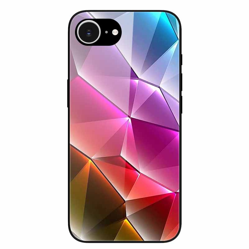 Tempered Glass Phone Cases For iPhone 16e 2025 Case Silicon Bumper Hard PC Back Cover Shell for iPhone SE (2025) / for iPhone16e