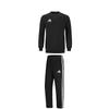 Простой Удобный Модный Свитшот с Длинным Рукавом и Круглым Вырезом и Длинные Брюки Повседневный Спортивный Костюм Унисекс Спортивная Одежда Черный ACLLSPS3CS-BW+TR30PT-BW