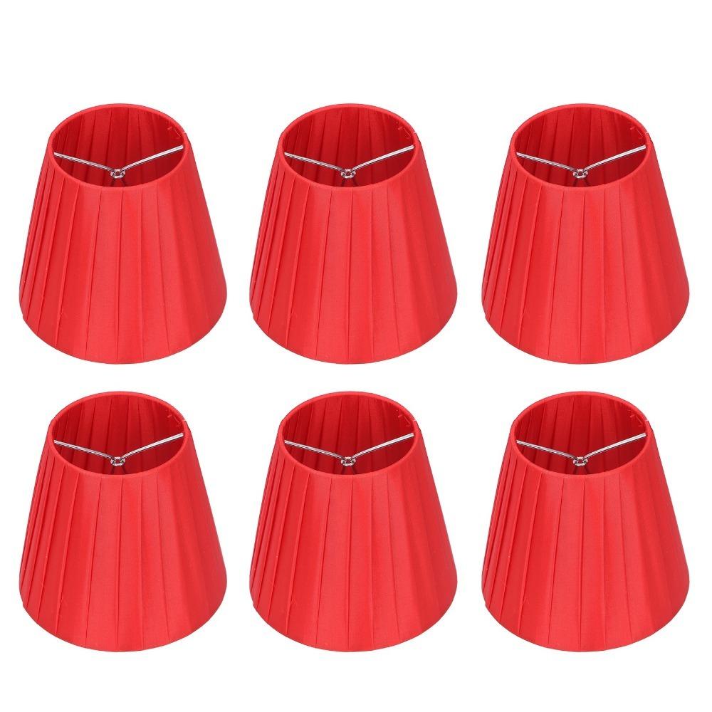 6PCS Lightweight Cloth Lampshade Fabric Chandelier Lampshade Wall Lamp Shade Floor Pendant Light