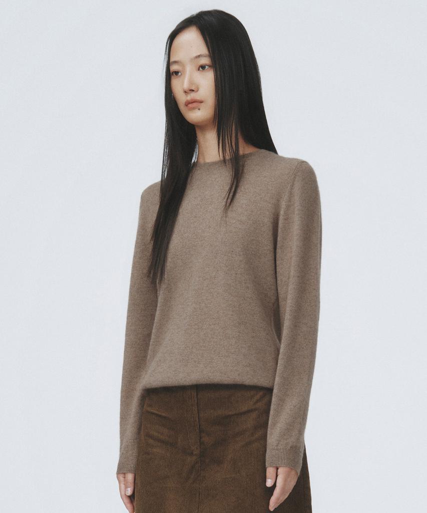 Eleuheuseu 100% Cashmere Round Neck Basic Women'S Top (6 Types - Select 1)
