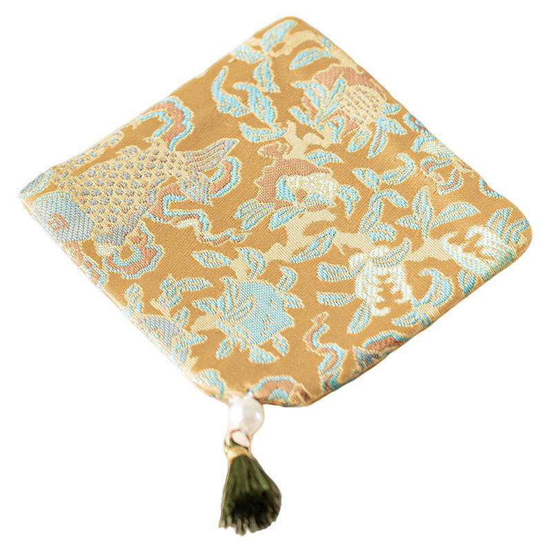 25 Новых Подставок с Кисточками из Парчи Сыфан, Тканевых, Бытовых, для Чайных Чашек, Ковриков для Чайного Набора, Изоляционных Ковриков, Премиальных Аксессуаров для Чайной Церемонии