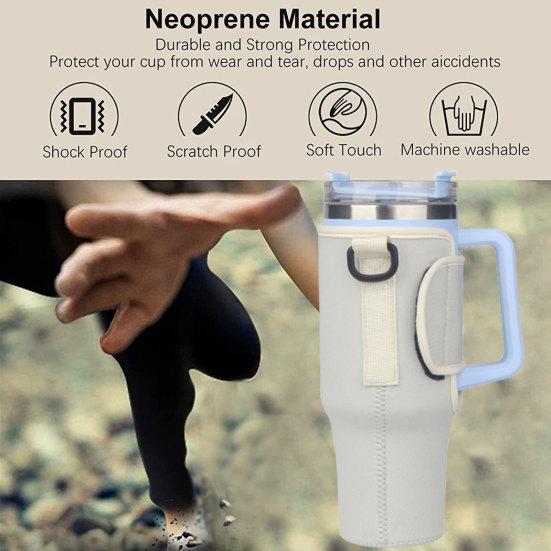 Стакан на 40 унций с ручкой, держатель, регулируемый плечевой ремень, застежка, лента, дорожная бутылка с водой, рукав для чашки