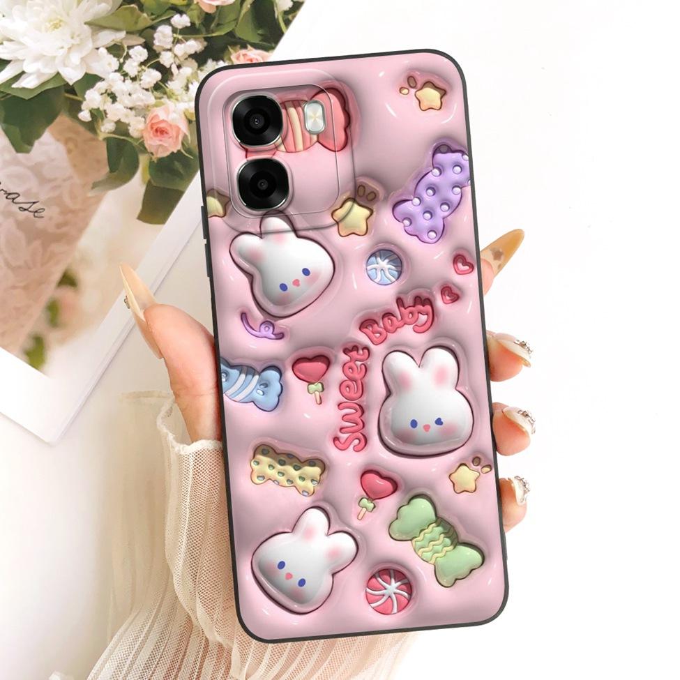 Чехол для телефона Oppo A6x 4G CPH2819 5G CPH2783 Чехол для Oppo A6x Милый Кавайный Роскошный Модный Цветы Крутой Расписной Силиконовый Корпус