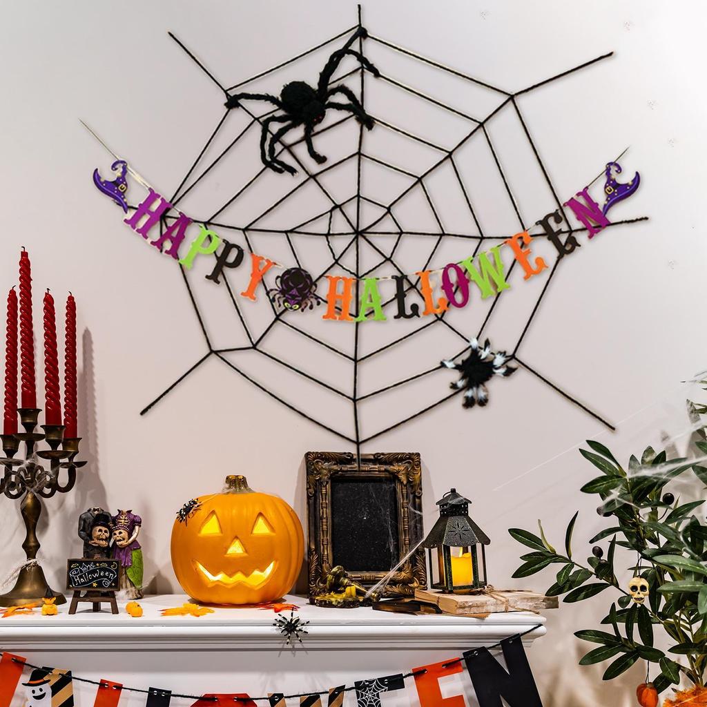 Halloween Spider Web Decoration Backdrop Versatile Creative Hanging Ornament Decor for