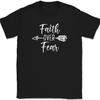 Faith Over Fear T-Shirt Christian Prayer Praise Jesus Christ God Tee