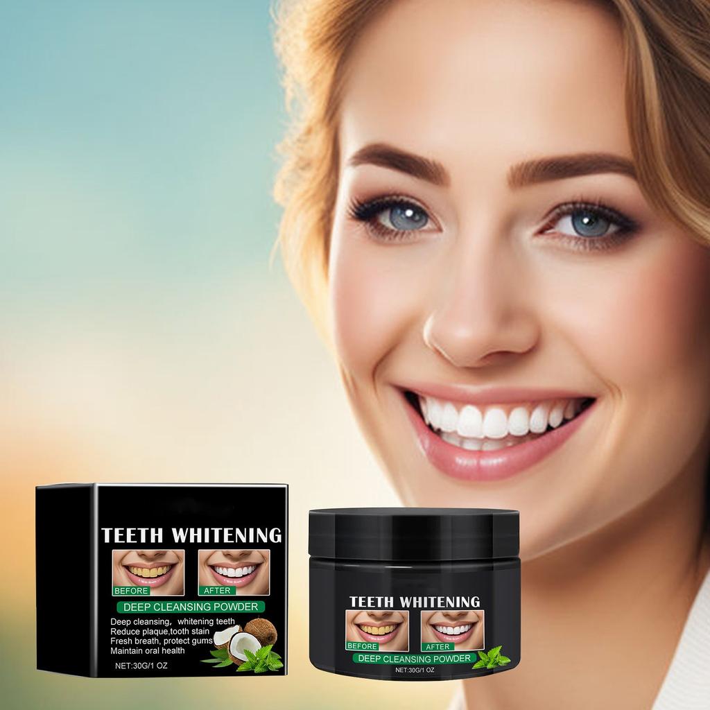 Teeth Whitening Powder Stain Remover Oral Cleaning Fresh Breath Tooth Powder
