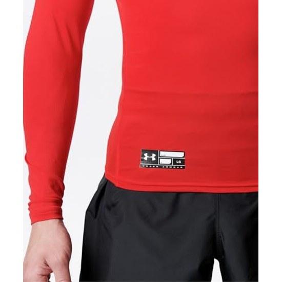 Under Armour Базовый слой для тренировок UA HeatGear Armor Компрессионная футболка с длинным рукавом и воротником-стойкой Мужская Красный L