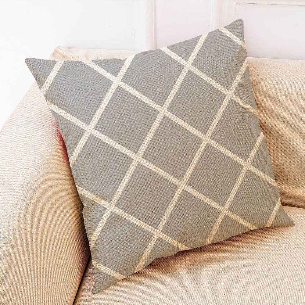 Geometric Gray Cushion Pillowcase Geometry Decorative Yellow Pillow Creative Home Decoration for Sofa Cushions Customized