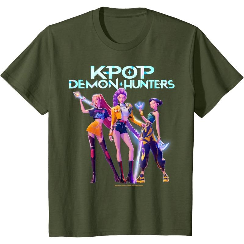 Kpop Охотники на демонов Охотник за душами Герои Поза Групповое фото Мужская футболка
