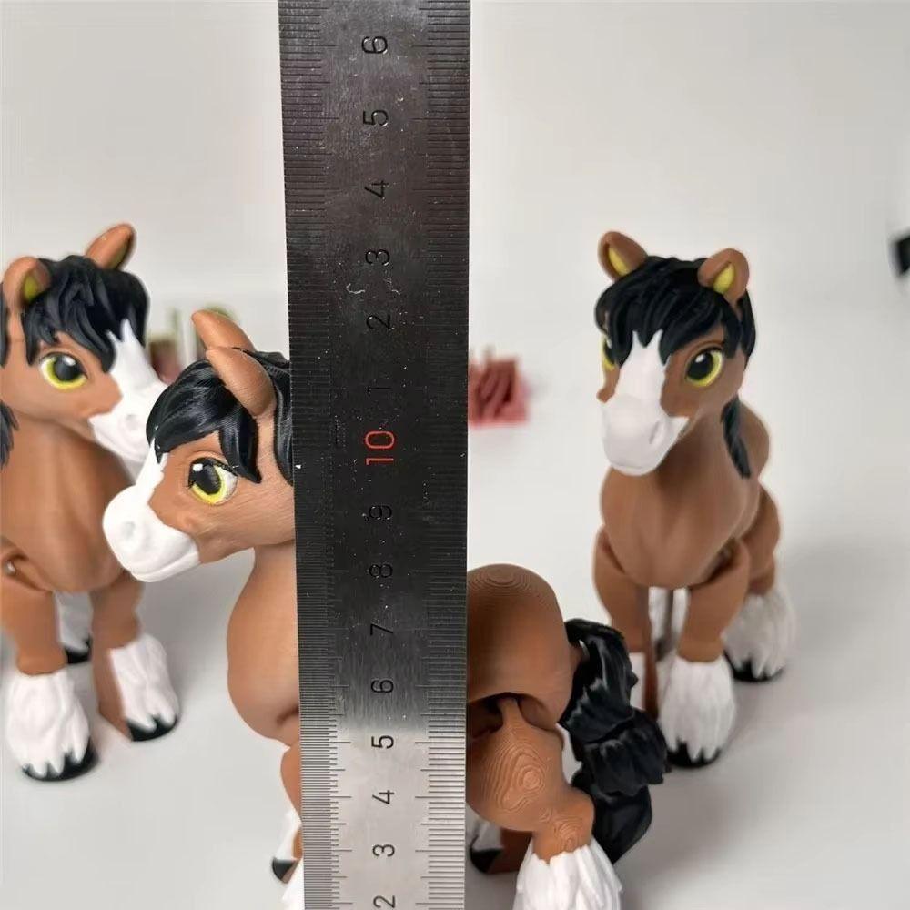 Лазерная 3D-печать Дицератопс Лошадь Цельное литье 3D Шарнирные игрушки-лошадки 3D Арт Детский подарок