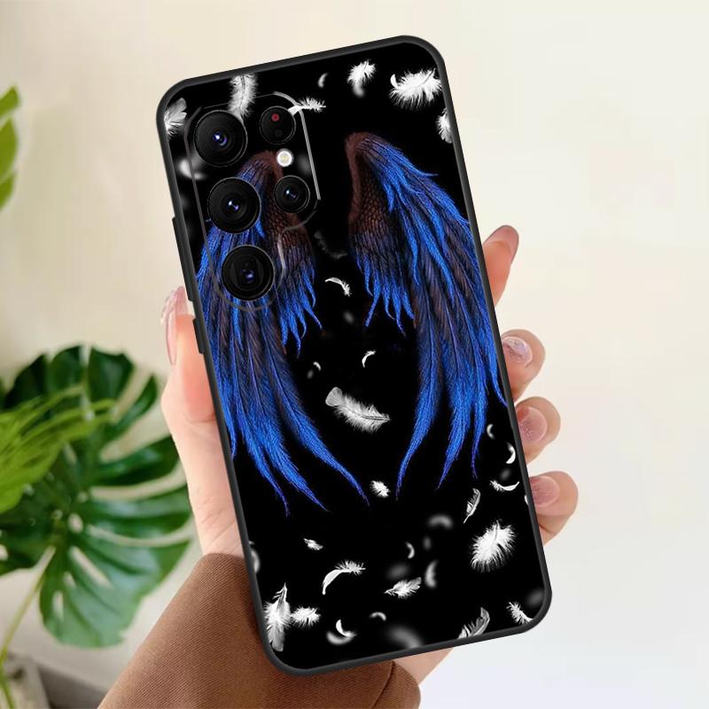Крылья Ангел Дьявол Мягкий Чехол Для Samsung Galaxy S21 S22 S23 S24 S25 Ultra S9 S10 Plus S20 FE S24 FE Чехол для Телефона