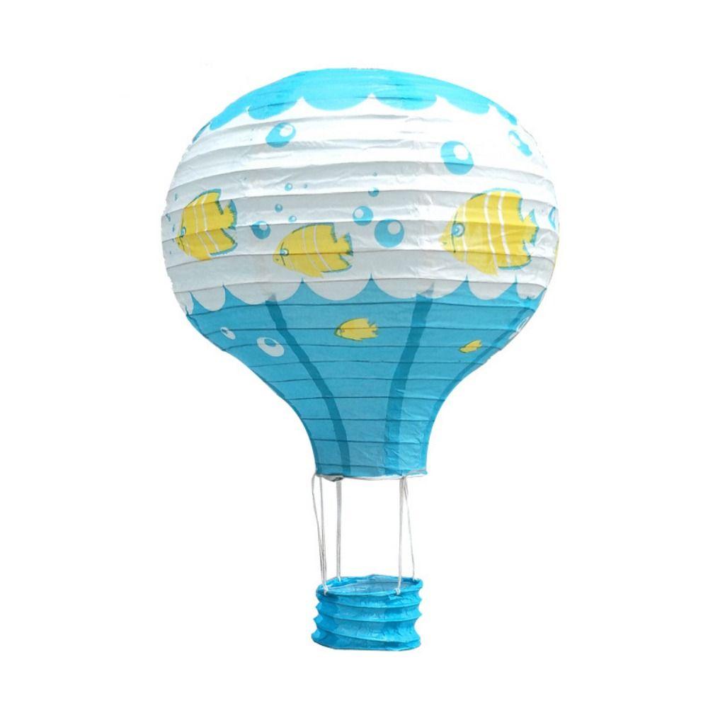 Handmade Paper Lantern DIY Festival Lantern Folding Paper Lantern Air Balloon Lantern  for Party