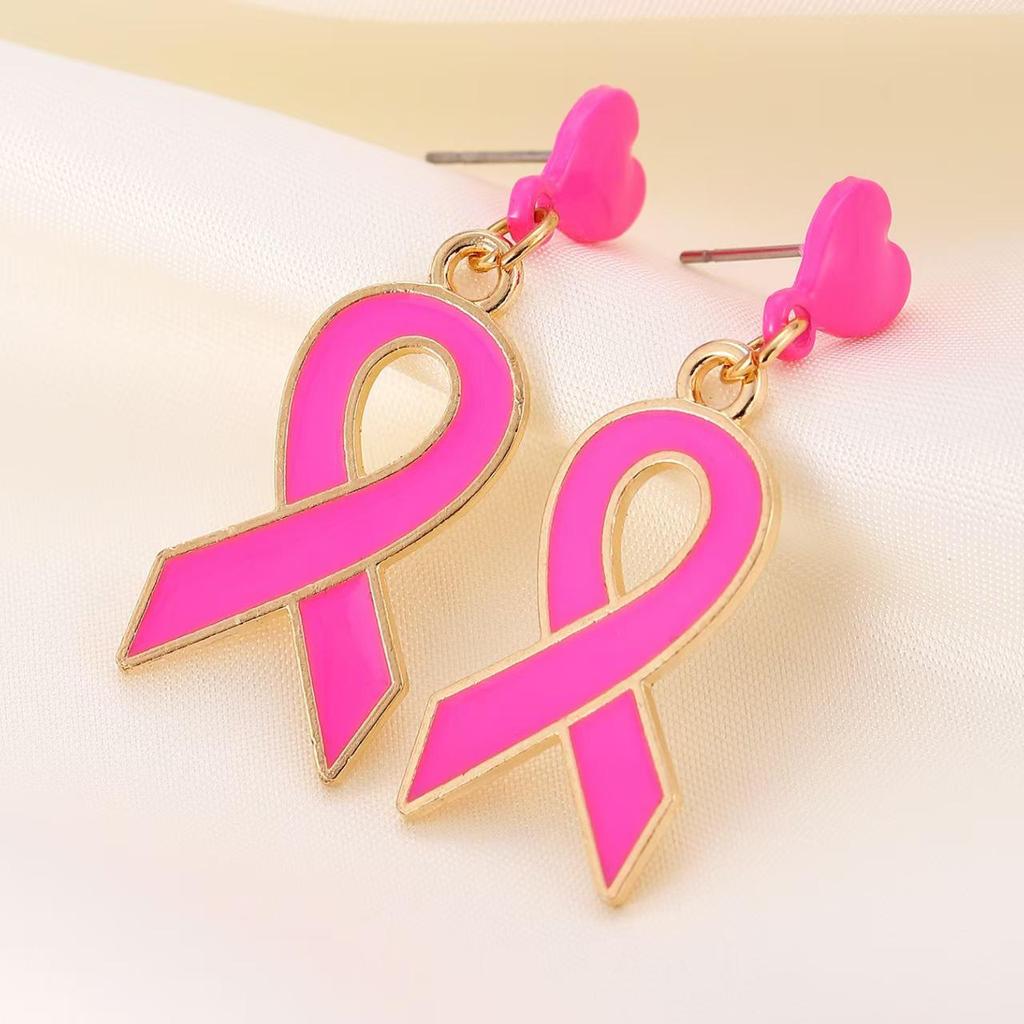 Ожерелье в знак осведомленности о раке молочной железы и Браслет для профилактики СПИДа с значком красной ленты