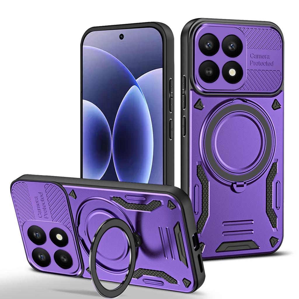 Противоударный чехол-броня с держателем-кольцом для пальца для Xiaomi 17, защитный, с магнитной адсорбцией Magsafe, чехол с металлическим кольцом-держателем