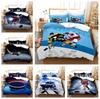 3D Hockey Series Bedding Set Sports Duvet Pillowcase 2/3 Pieces DE135 * 200 Boys Room Full Size Soft Washable Home Decoration