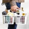Bathroom Storage Basket Divided Grid Design Large Capacity PP Plastic Portable Hollow Home Organizer