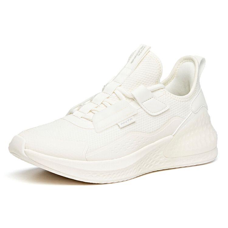 Anta C37 Series Non-Slip Shock Absorbing Wear-Resistant Low-Top Running Shoes Men Sneakers Ivory-White 912035532-10