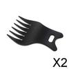 2xProfessional Plastic Wide Tooth Oily Hair Comb Styling Lift Combs Black , Black, 2 Pcs