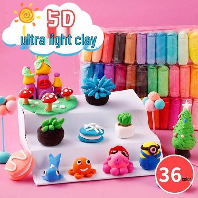 Набор суперлегкого моделирующего пластилина 36 цветов для детей - DIY креативный пластилин и игрушка для лепки