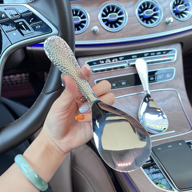 Утолщенная ложка для риса из нержавеющей стали в японском стиле с длинной ручкой, лопатка для рисоварки, шведский стол, сервировочный совок, кухонная утварь для дома