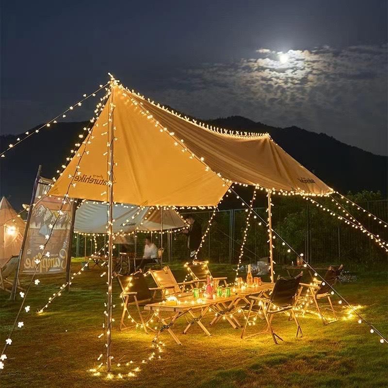 LED Frosted Ball String Lights - Small Round Christmas Decoration & Camping Atmosphere Lights