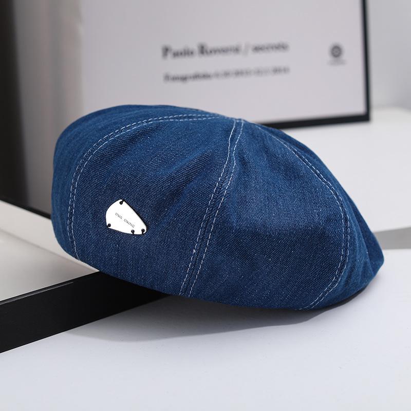 Милая и симпатичная шляпа женская 2024 новый ковбойский берет женский универсальный для лица маленький большой окружности головы восьмиугольная шляпа лето