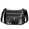 New Chinese and Female Bags, Soft Leather Large-capacity Shoulder Messenger Bags, Mother-in-law and Grandmother Shopping Mobile Phone Bags