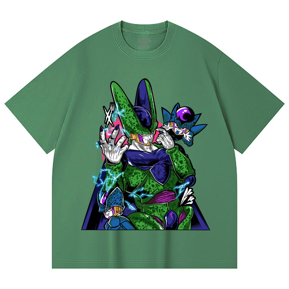 230 г/м² 100% хлопок Dragon Ball V29 Принт Cell Унисекс Тяжелая хлопковая футболка