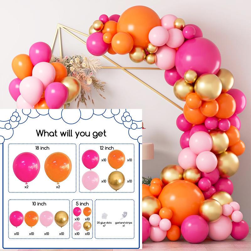 Cross-border Orange Balloon Set for Halloween Wedding Birthday Christmas Decoration for Events