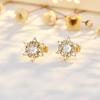 Snowflake Zircon Earrings for Women with Versatile Earrings Light Luxury High-end Earrings