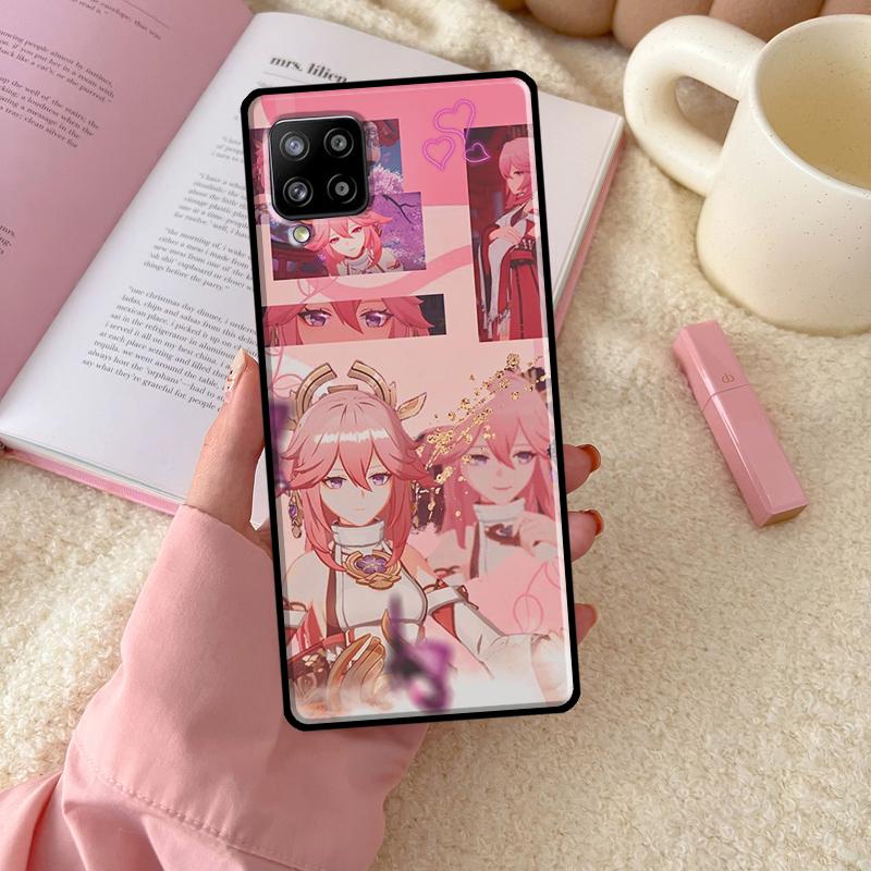 Чехол Genshin Impact Яэ Мико для Samsung Galaxy A55 A35 A15 A32 A12 A22 A52 A54 A34 A14 A56 A36 A26 A16 A13 A53 A06