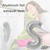 PVC Exhaust Hose 2.5m Aluminium Pipe Ventilation Hose Aluminium Flexible Hose for Dryer Extractor Hood Pipe Fan