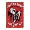 Full Contact Muay Thai Metal Sign Decoration Plaques Designing Print Classic Tin Sign Poster