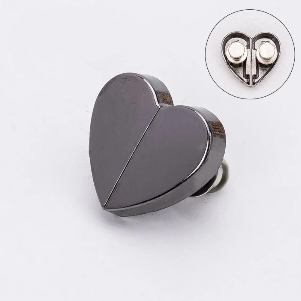 8PCS Anti-Slip Magnetic Curtain Buckle Heart-Shaped Detachable Snap Hooks Curtain Clips Bathroom