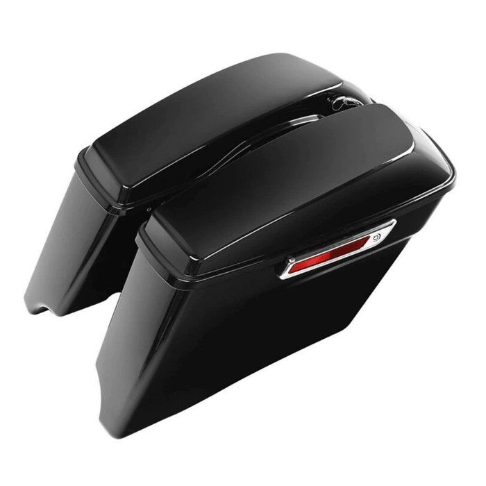 Sacoches rigides - Craftride SC2 - Noir - Prolongées 10 cm - Compatibles Harley CVO 14-22