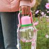 Бутылка для воды 480 мл с соломинкой и ремешком Милые бутылки для воды для детей Портативные герметичные чашки для питья Без БФА Высокая красота
