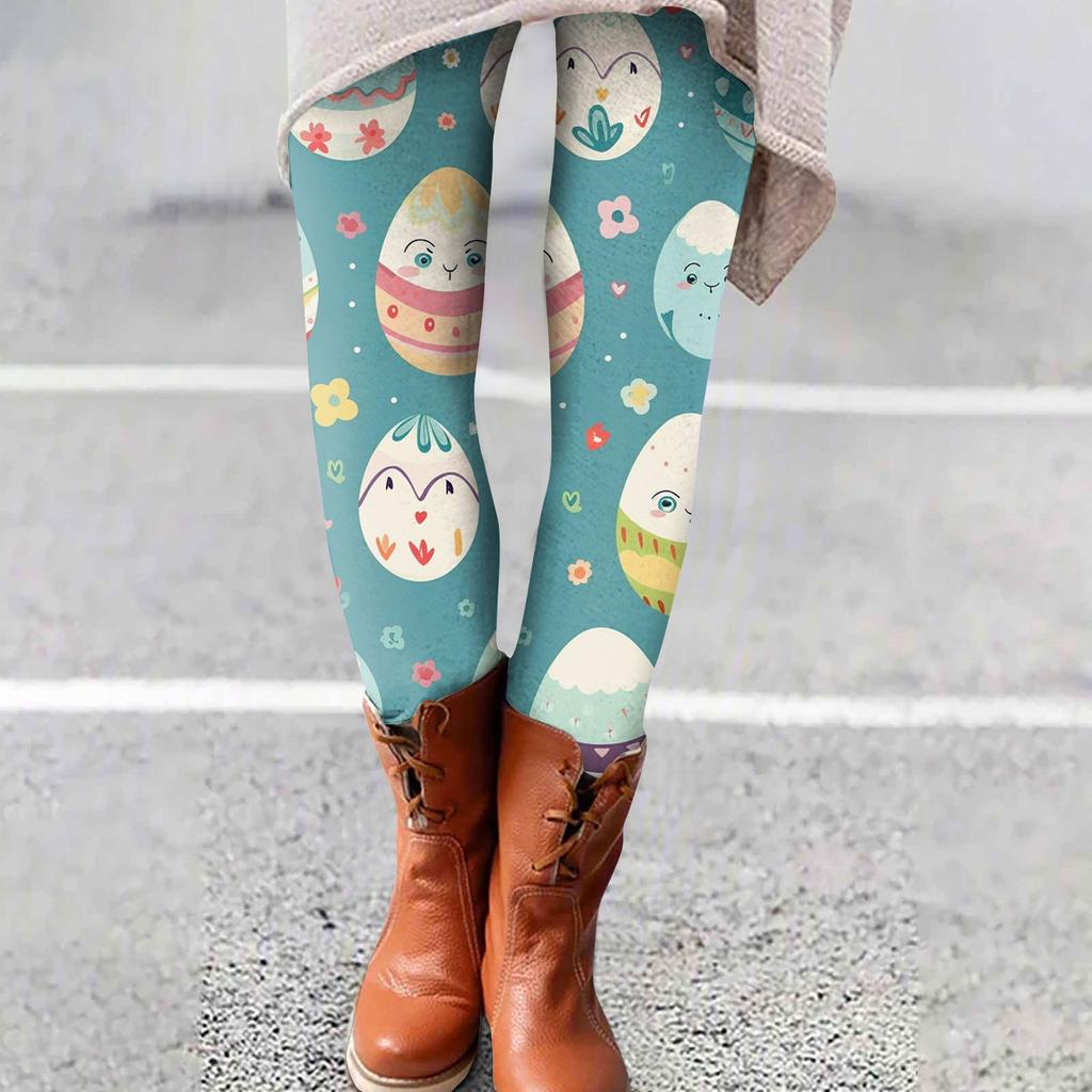 Женские брюки с эластичным мягким низом и пасхальным принтом, повседневные домашние спальные брюки