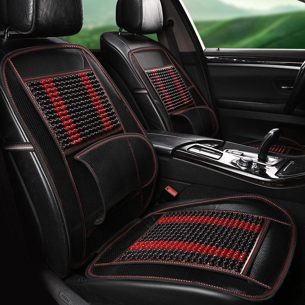 Cars Auto Parts Cover Seat Cooling Summer Beads Mesh Cushion Mat Car Universal Wood Massage