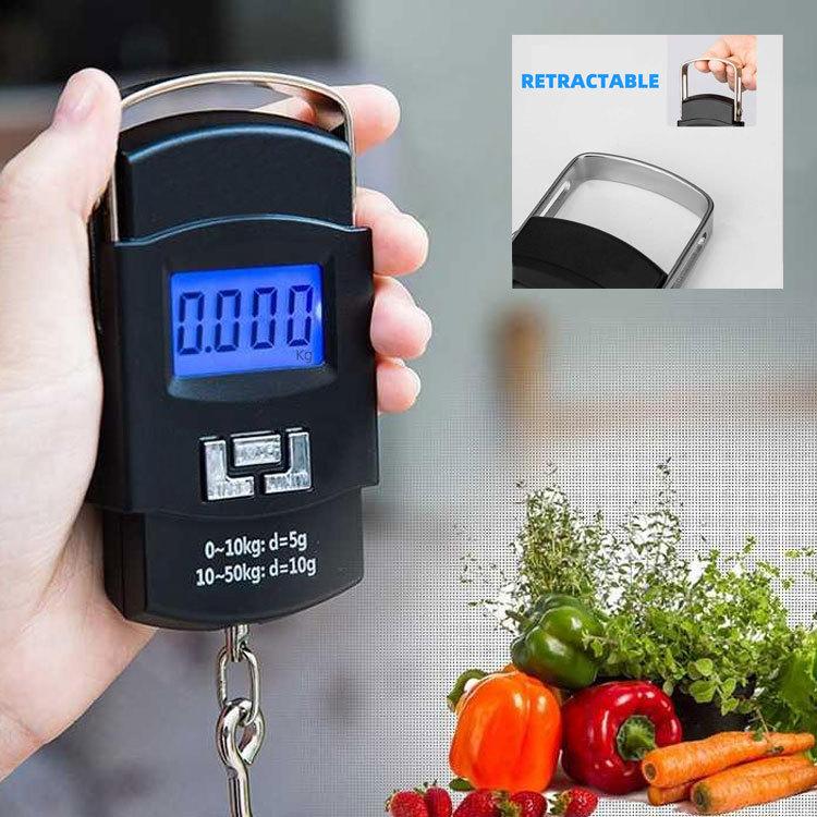 1 шт. заводские прямые продажи 50 кг крючковые весы из нержавеющей стали портативные с подсветкой портативные весы весы для багажа электронные весы